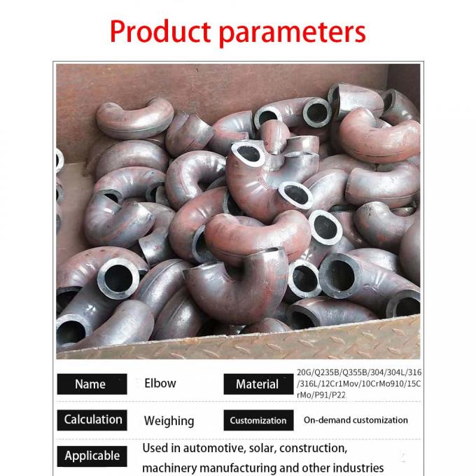 Sản xuất nhanh hàn đít bán kính dài 90 độ khuỷu tay ASME ống gắn 3