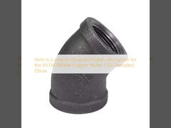 Khuỷu tay có ren đồng Niken 1.5D ASTM B466M