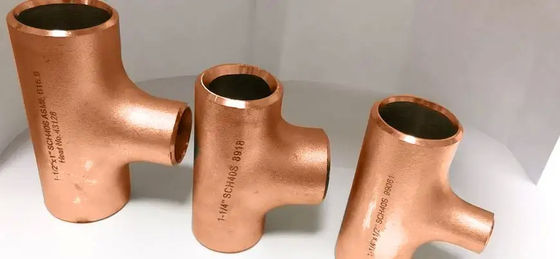 Metal Butt Weld Elbow Copper Nickel Alloy PIpe Fittings Tee For Air Conditioner