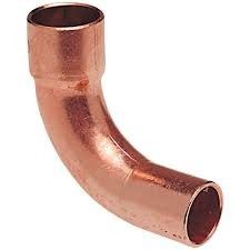 SCH40 2" Inside Polished Sanitary Copper Nickel Pipe Fitting Degree Elbow