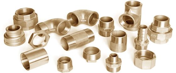 DN20 CuNi C70600 Equal Tee Threaded Anti-Corrosion Pipe Connector Fitting