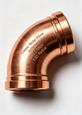 ASTM B466 CuNi 90/10 LR Elbow Butt Weld Marine Bend Corrosion Resistant Pipe Fitting