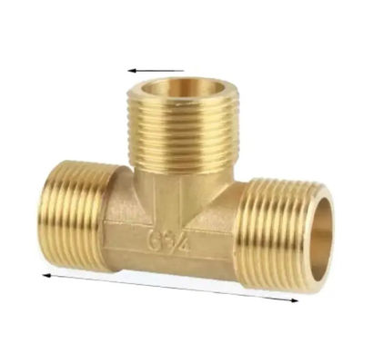 C70600 CuNi 9010 Đồng thau nữ ren Tee Lắp Niken 15mm 22mm Đồng bằng Tee