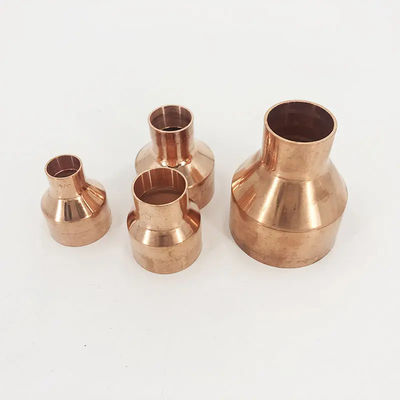 Brass Compression Reducing Coupling Copper Pipe Fittings, No-Solder Quick Install for Plumbing Systems